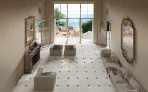 gresie si faianta de calitate | Cerdomus_Effetto Pietra di Ostuni_Avorio_Living Ottagona | Gresie Premium | Importator gresie faianta parchet de calitate din Italia