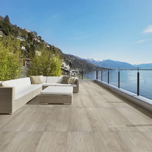 Gresie exterior Badia AlfaLux 20 mm Acacia — amenajare exterioară