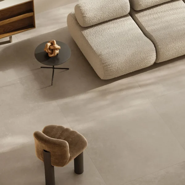 Gresie aspect ciment Concrete Art Cerdomus Beige — ambient din catalogul colecției