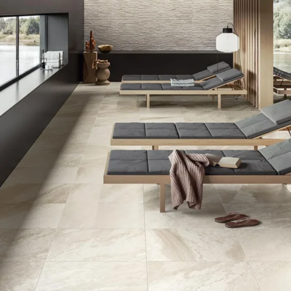 Gresie porțelanată Evoluta de la Ceramiche Piemme, aspect piatră — ambient din colecție