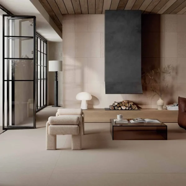 Gresie Loft AlfaLux Beige — continuitate interior-exterior cu Tortora 20 mm