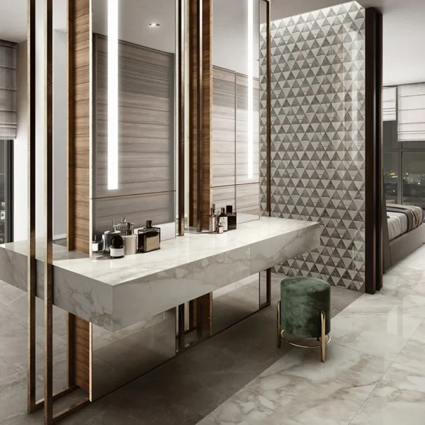Gresie porțelanată Majestic de la Ceramiche Piemme, aspect marmură — ambient din colecție