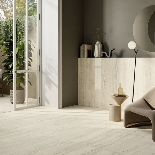 Gresie exterior Palatina AlfaLux 20 mm Bianco — living