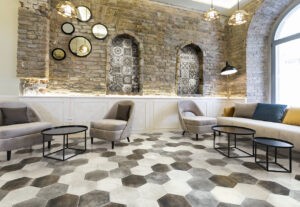 gresie si faianta de calitate | Hotel lobby lounge cafe interior | Gresie Premium